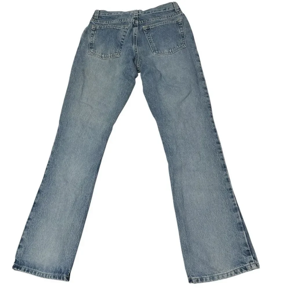 Y2K Bootcut Jeans Size 4 Straight Leg 100% Cotton Vintage Denim Effortless Fit